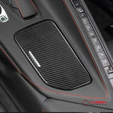 C8 Corvette Real Carbon Fiber Center Console Cup Holder Lid Cover | Interior Overlay (2020–2025)