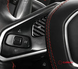 C8 Corvette Real Carbon Fiber Steering Wheel Button Covers | Heated & Non-Heated (2020–2026)