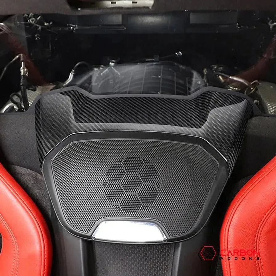 C8 Corvette Carbon Fiber Waterfall Speaker Upper Trim Cover