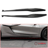 C8 Corvette Z06 & E-Ray DRY Carbon Fiber Side Skirts | 2023–2026 Real Dry Carbon OEM Fit