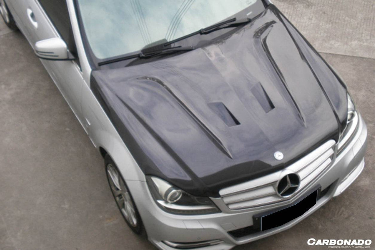2012-2014 Mercedes Benz W204 C Class BK Style hood