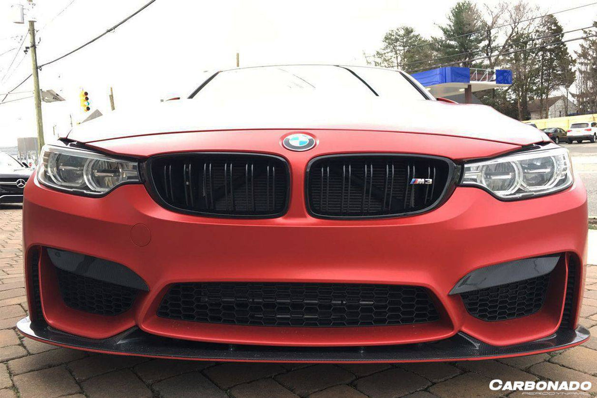 2014-2020 BMW M4 F82 F80 M3 D3 Style Carbon Fiber Front Lip