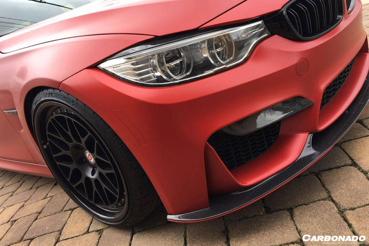 2014-2020 BMW M4 F82 F80 M3 D3 Style Carbon Fiber Front Lip