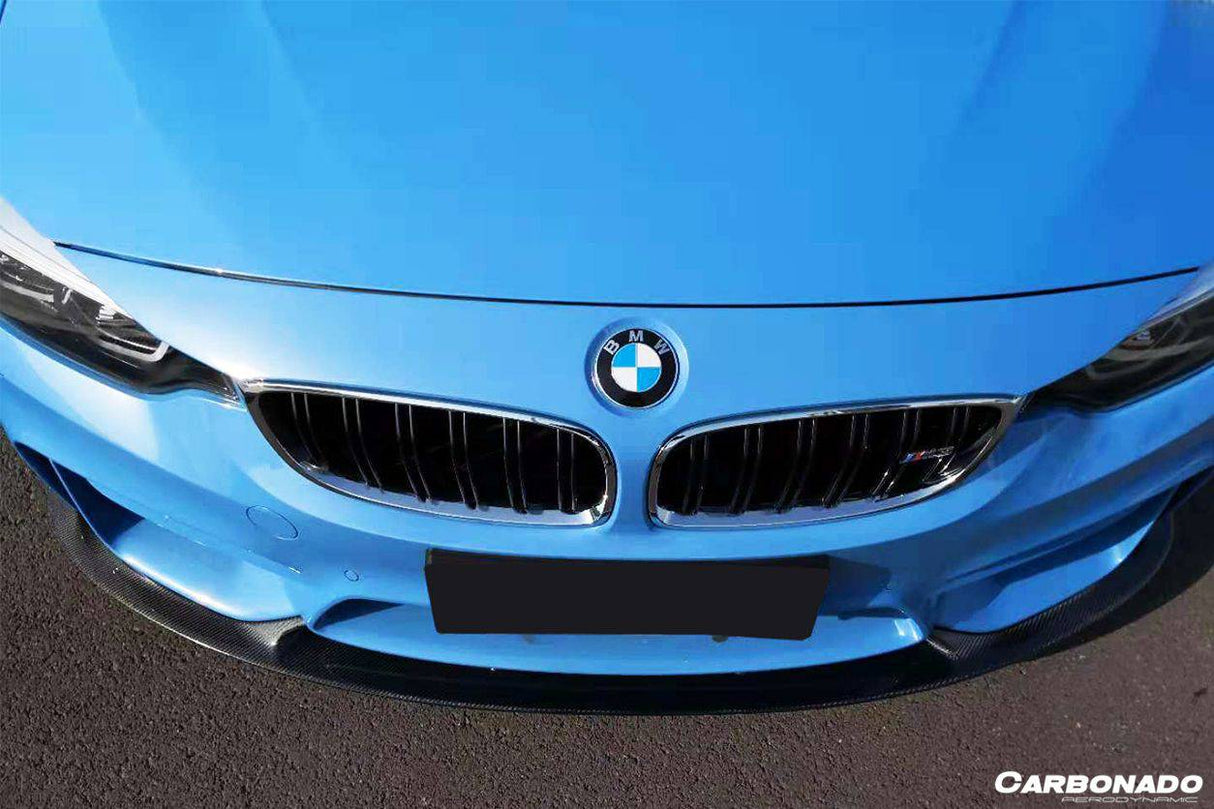 2014-2020 BMW M4 F82 F80 M3 D3 Style Carbon Fiber Front Lip