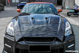 2017-2021 Nissan GTR R35 CBA DBA EBA TS Style Carbon Fiber Hood