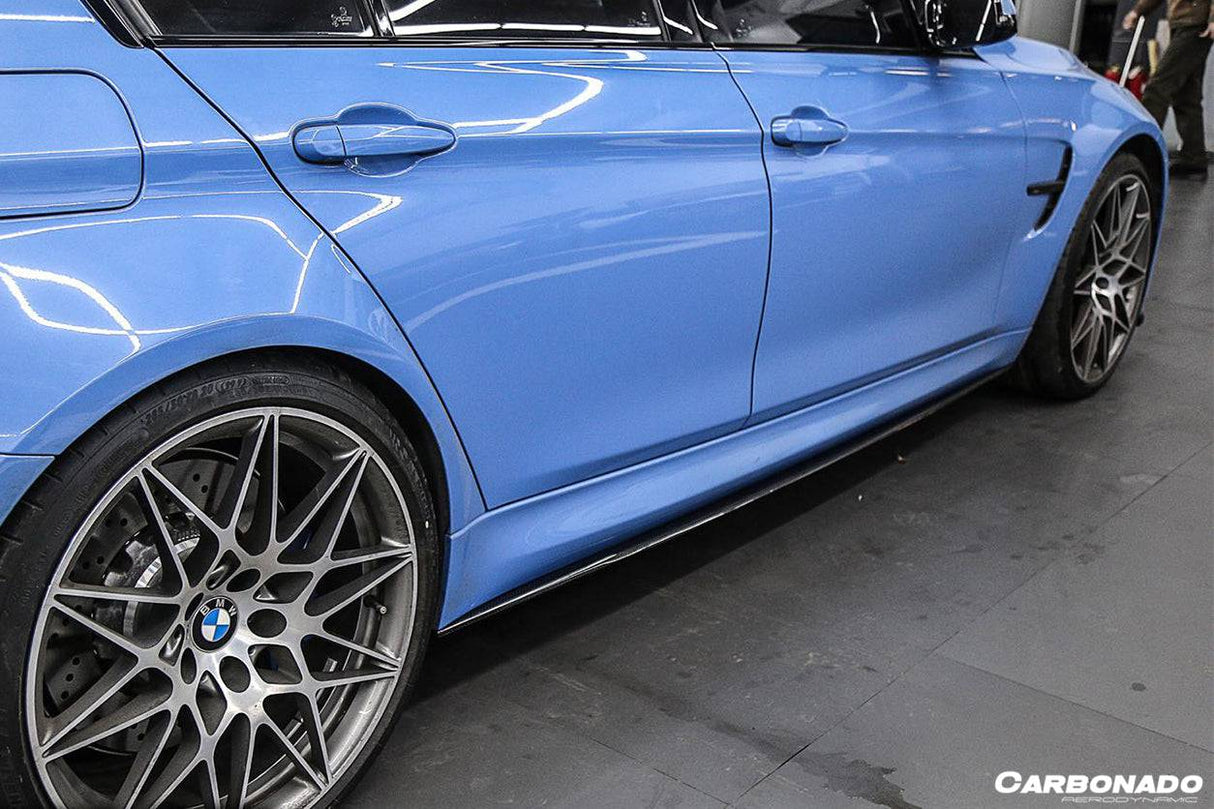 2014-2020 BMW  M4 F82 F80 M3  MP Style Carbon Fiber Side Skirts Under Board