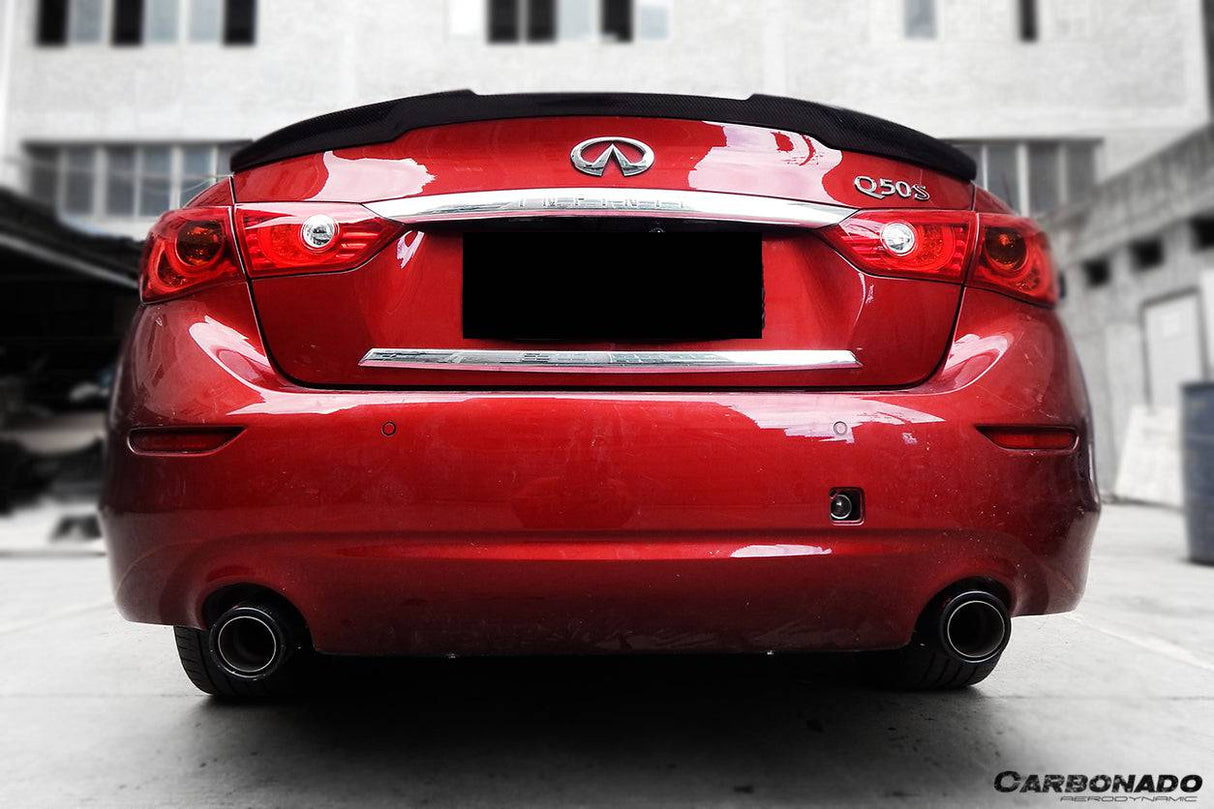 2014-2024 Infiniti Q50 Sedan RW Style Carbon Fober Trunk Spoiler