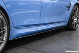 2014-2020 BMW  M4 F82 F80 M3  MP Style Carbon Fiber Side Skirts Under Board