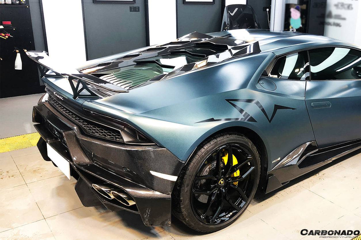 2015-2020 Lamborghini Huracan LP610 LP580 MSY Style Carbon Fiber Rear Engine Hood