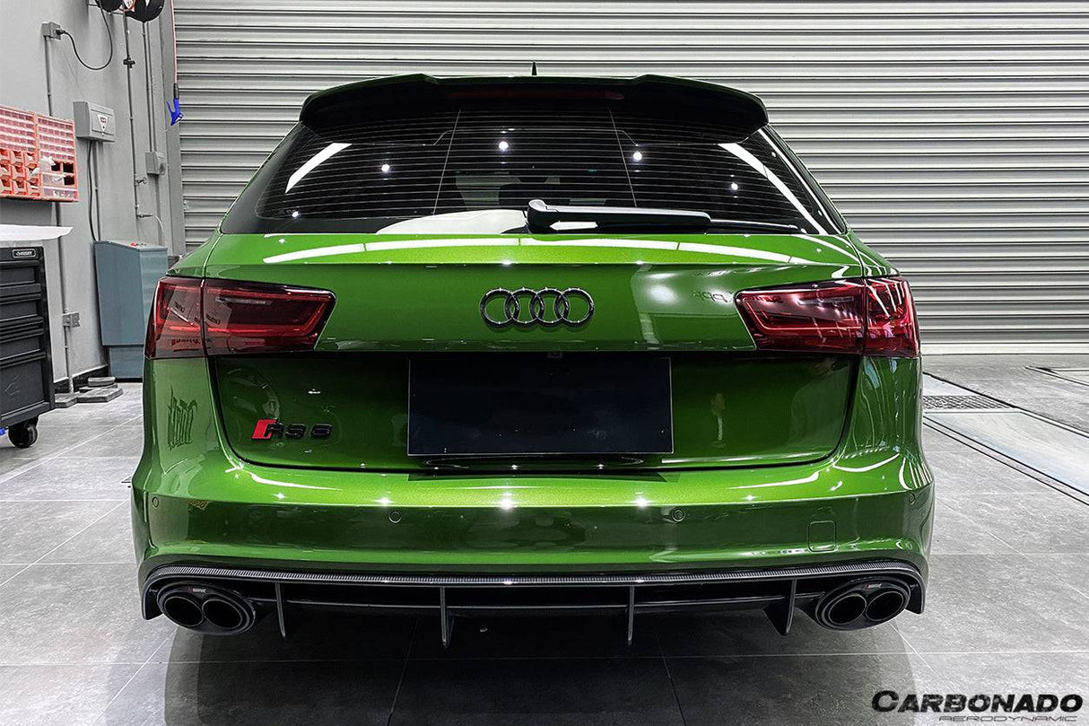 2013-2018 Audi RS6 Avant MN Style Carbon Fiber Rear Cap Splliter