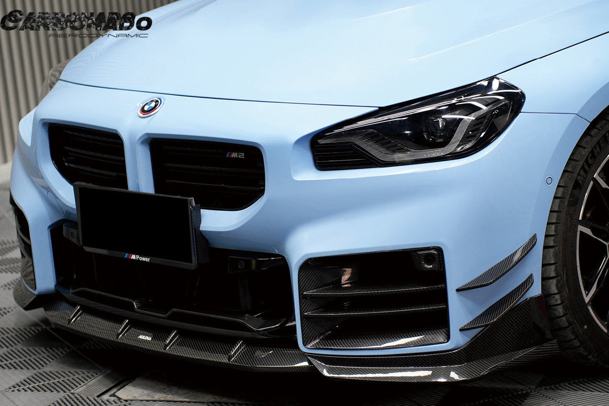 2021-UP BMW M2 G87 AD Style Dry Carbon Fiber Front Bumper Air Inlet Trim