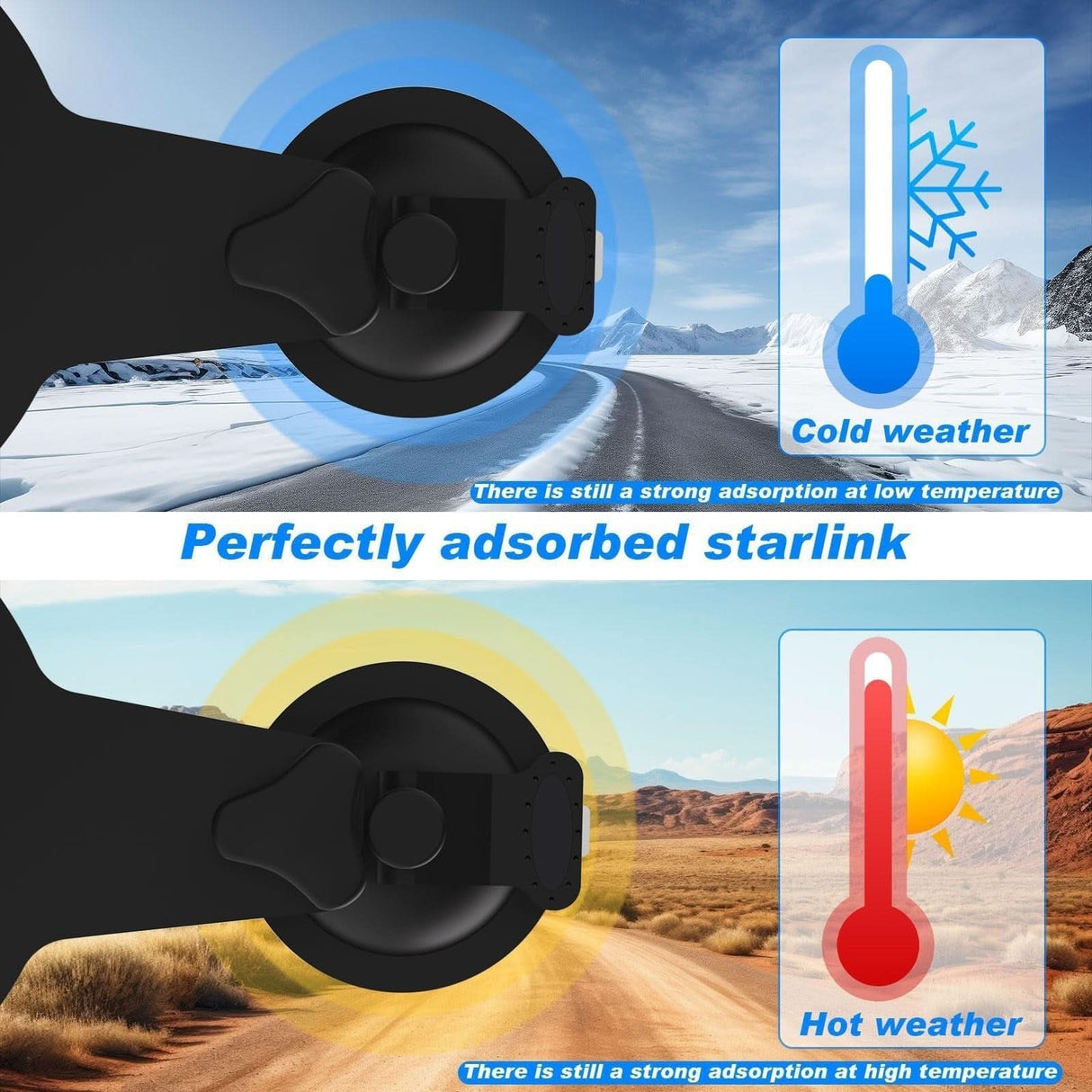 Car Roof Suction Cup Mount for Starlink Mini