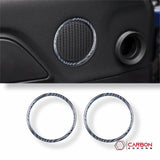 Carbon Fiber Door Speaker Trim Overlay for Mustang 2015-2023