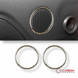 Carbon Fiber Door Speaker Trim Overlay for Mustang 2015-2023