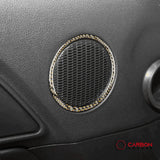 Carbon Fiber Door Speaker Trim Overlay for Mustang 2015-2023