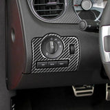 Carbon Fiber Headlight Control Trim interior Overlay For Mustang 2010-2014