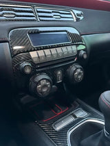 Carbon Fiber Multimedia Radio Trim Cover for 2010-2015 Chevy Camaro