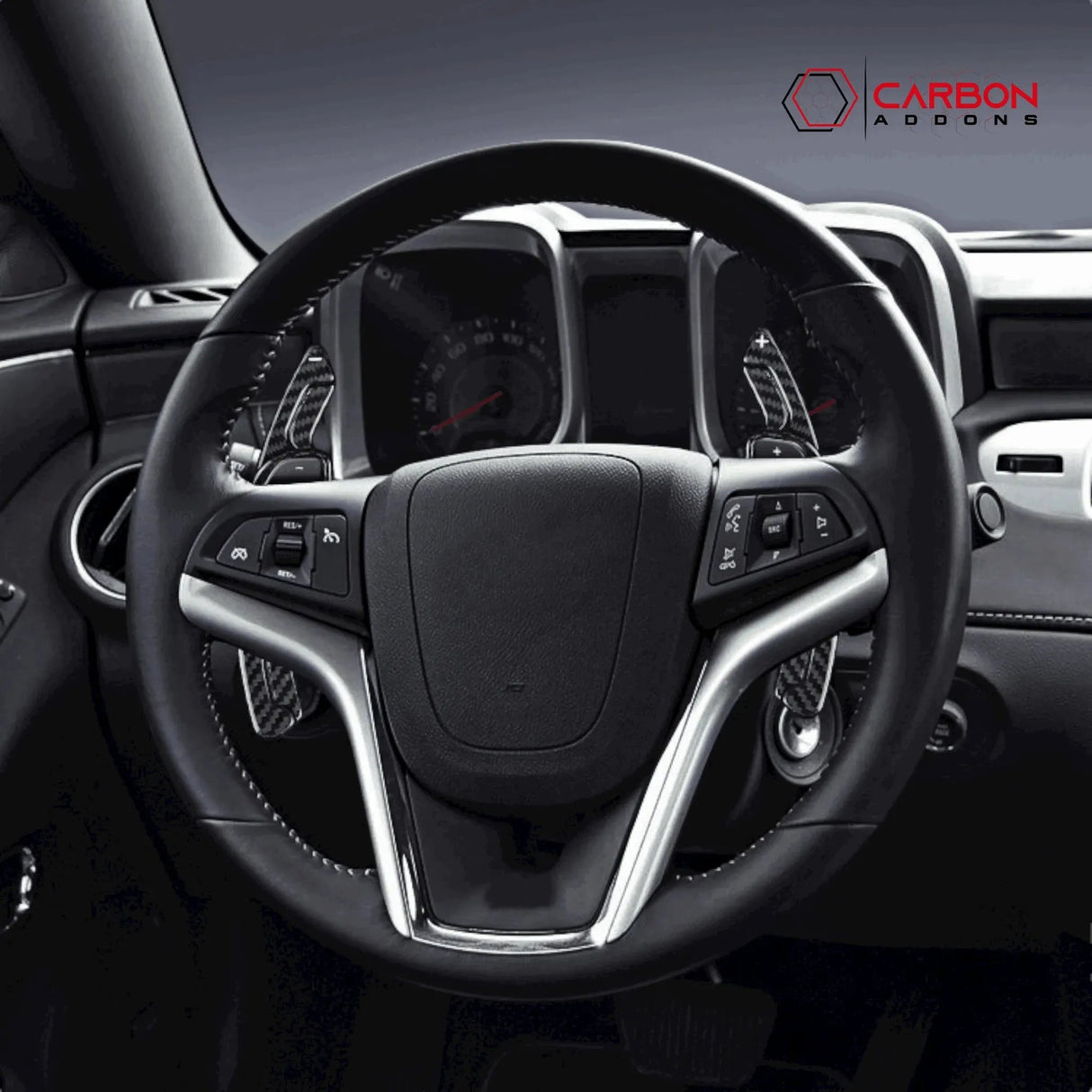 Real Carbon Fiber Paddle Shifter Extensions | 2012-2015 Chevy Camaro (5th Gen)