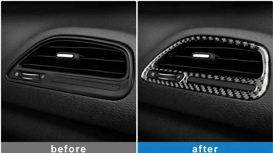 Carbon Fiber Passenger Air Vent Overlay for Dodge Challenger 2015-2023