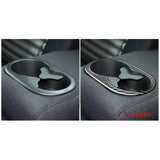 Carbon Fiber Rear Seat Cup Holder Trim Overlay for Dodge Challenger 2015-2023