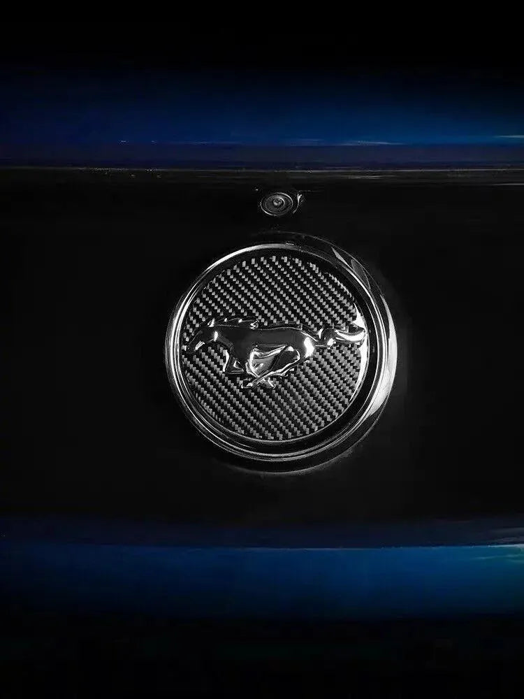 Carbon Fiber Rear Trunk Logo Emblem Overlay For Mustang 2015-2019