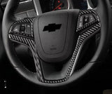Carbon Fiber Steering Wheel Overlay for Chevrolet Camaro 2013-2015