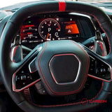 C8 Corvette Real Carbon Fiber Paddle Shifter Extensions | Steering Wheel Upgrade (2020–2026)