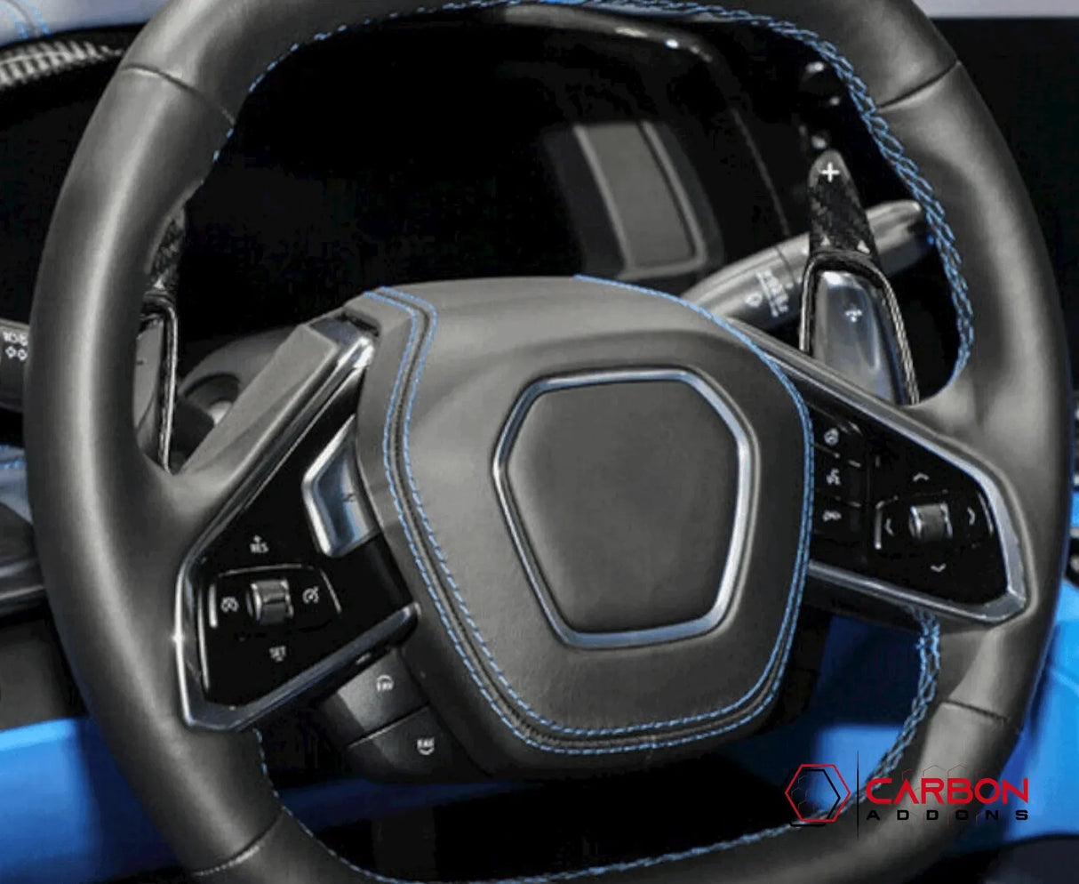 C8 Corvette Real Carbon Fiber Paddle Shifter Extensions | Steering Wheel Upgrade (2020–2026)
