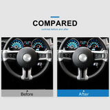 Carbon Fiber Steering Wheel Trim Interior Overlay For Mustang 2010-2014