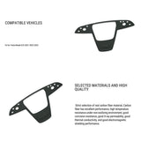 Carbon Fiber Yoke Steering Wheel Trim Panel Cover for Model S/X 2021+