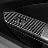 Carbon Fiber Window Switch Control Trim Interior Overlay Kit For Mustang 2010-2014