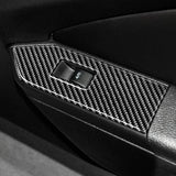Carbon Fiber Window Switch Control Trim Interior Overlay Kit For Mustang 2010-2014