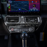 Real Carbon Fiber Center Dashboard A/C Vent Trim Cover for 2024+ Ford Mustang