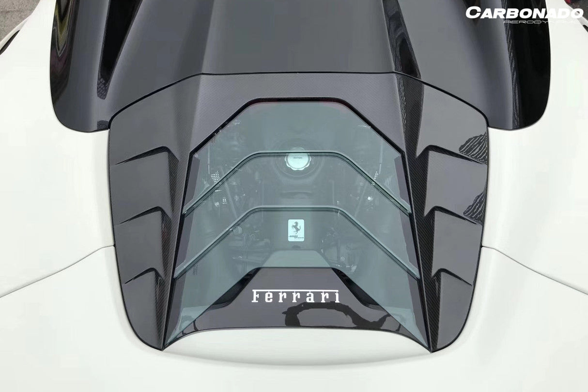 2015-2019 Ferrari 488 Spider MSY Style Carbon Fiber Engine Hood