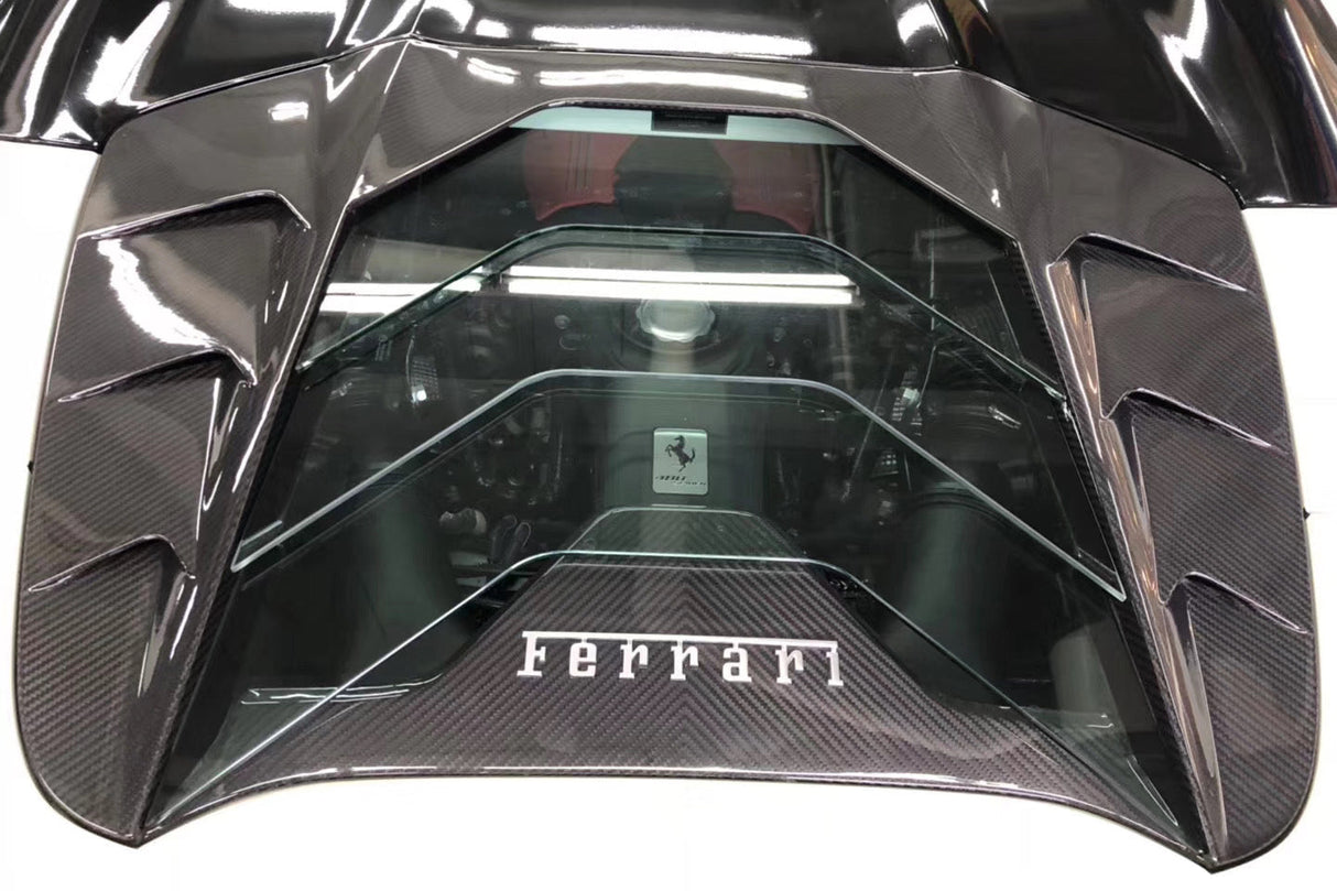 2015-2019 Ferrari 488 Spider MSY Style Carbon Fiber Engine Hood