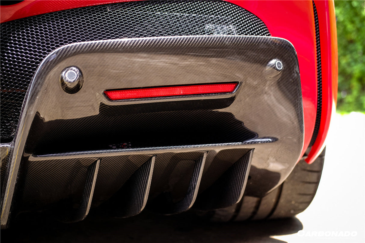 2020-UP Ferrari SF90 Stradale OE Style Autoclave Carbon Fiber Rear Diffuser
