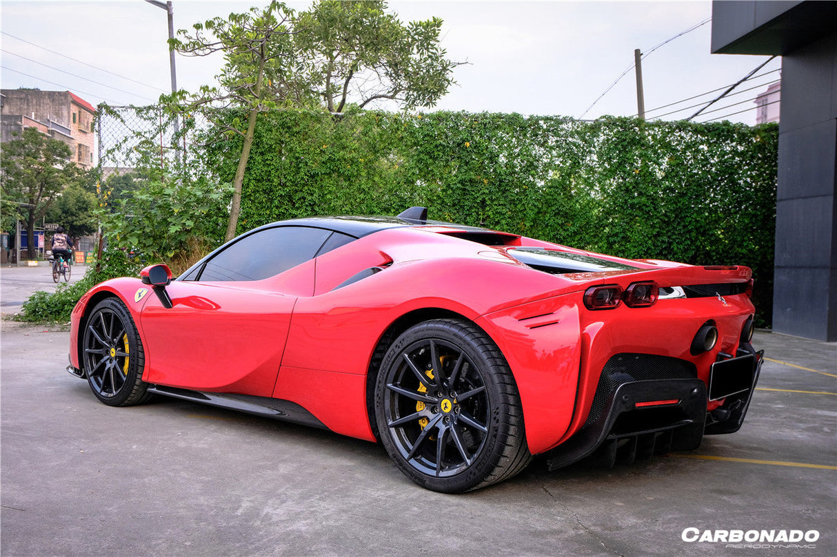 2020-UP Ferrari SF90 Stradale OE Style Autoclave Carbon Fiber Rear Diffuser