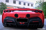 2020-UP Ferrari SF90 Stradale OE Style Autoclave Carbon Fiber Rear Diffuser