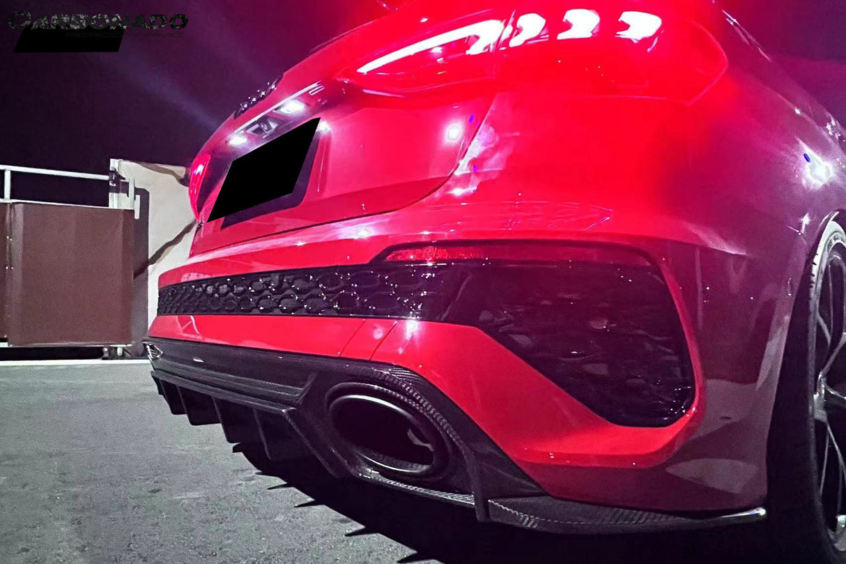 2021-2024 Audi RS3 8Y.0 Sportback AD Style Dry Carbon Fiber Rear Diffuser lip