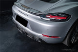 2017-2025 Porsche 718 Cayman Boxster GT4 Style Dry Carbon Fiber Middle Exhaust Rear Diffuser Lip