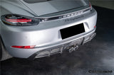 2017-2025 Porsche 718 Cayman Boxster GT4 Style Dry Carbon Fiber Middle Exhaust Rear Diffuser Lip