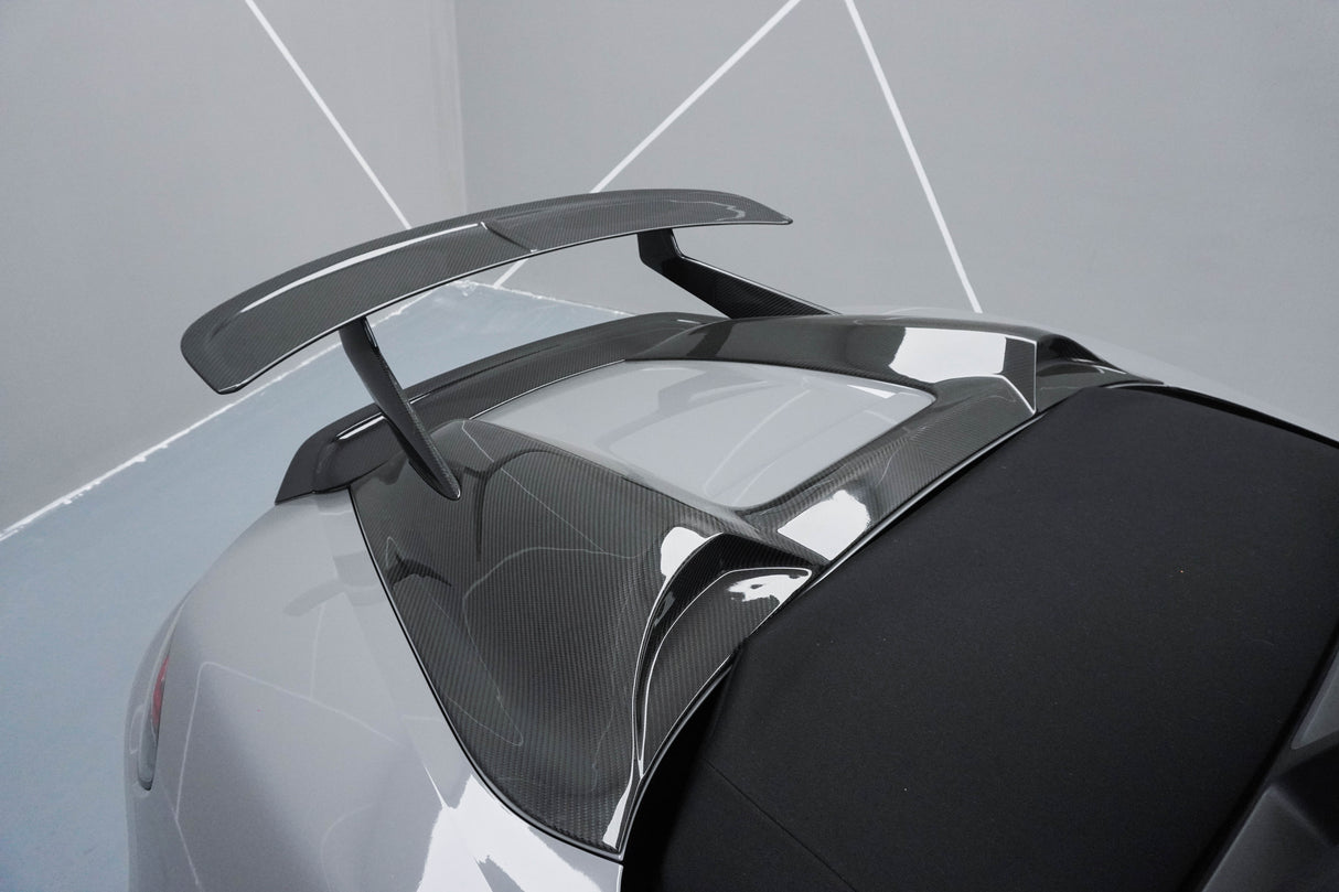 2012-2025 Porsche 718 981 Boxster HU Style Dry Carbon Fiber Hump Spoiler Wing