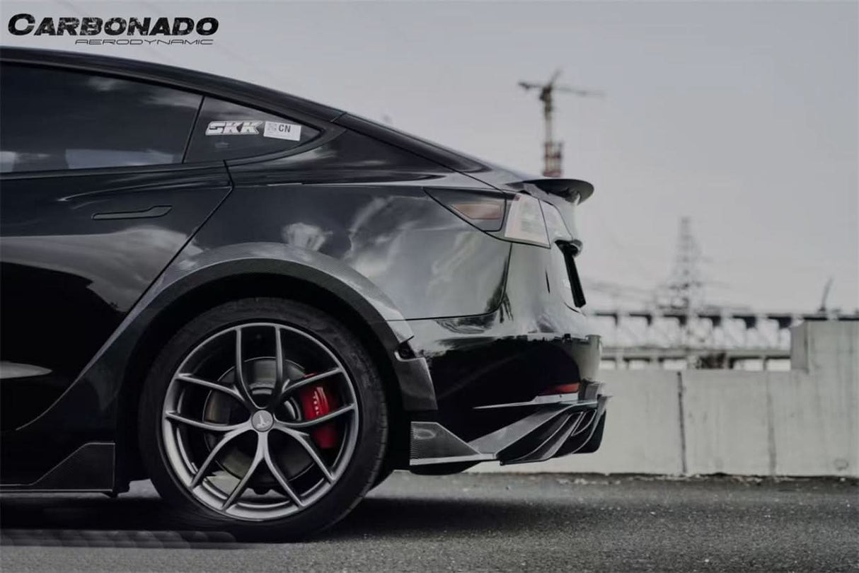2017-2023 Tesla Pre Model 3 Turbo Style Carbon Fiber & pattern Look Wide body kit