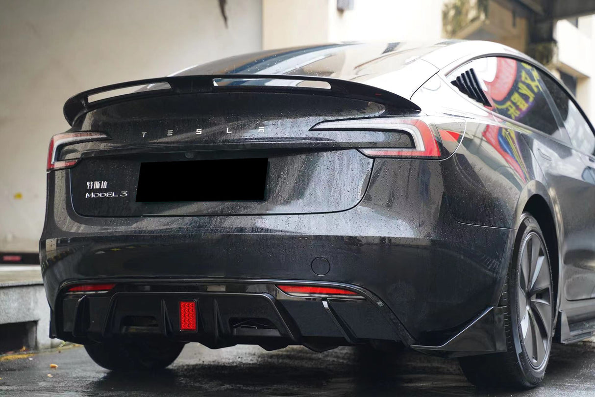 2023-UP Tesla Model 3 Highland RWD & AWD Turbo Style Carbon Fiber Pattern Look body kit