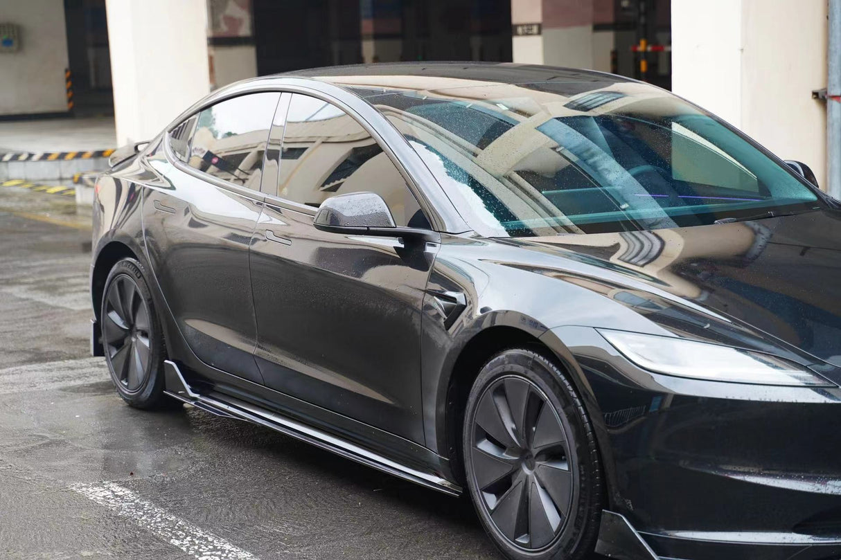 2023-UP Tesla Model 3 Highland RWD & AWD Turbo Style Carbon Fiber Pattern Look body kit