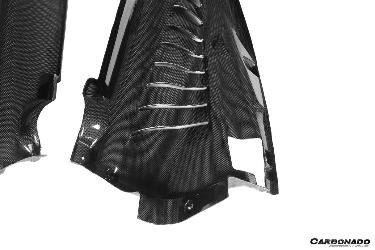 2015-2023 Ferrari Autoclave Carbon Fiber Engine Bay Panels With Heat Protection Carbonado (OE) Fits: 488 GTB, 488 PISTA, F8