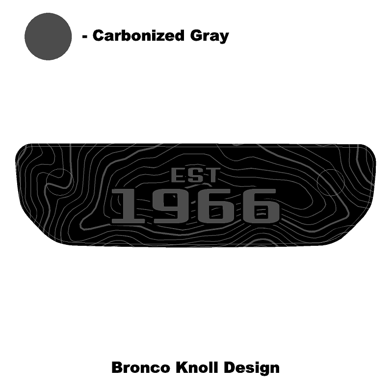 1966 Topographic Shifter Plate (Printed Series + Acrylic) - 2021+ Bronco