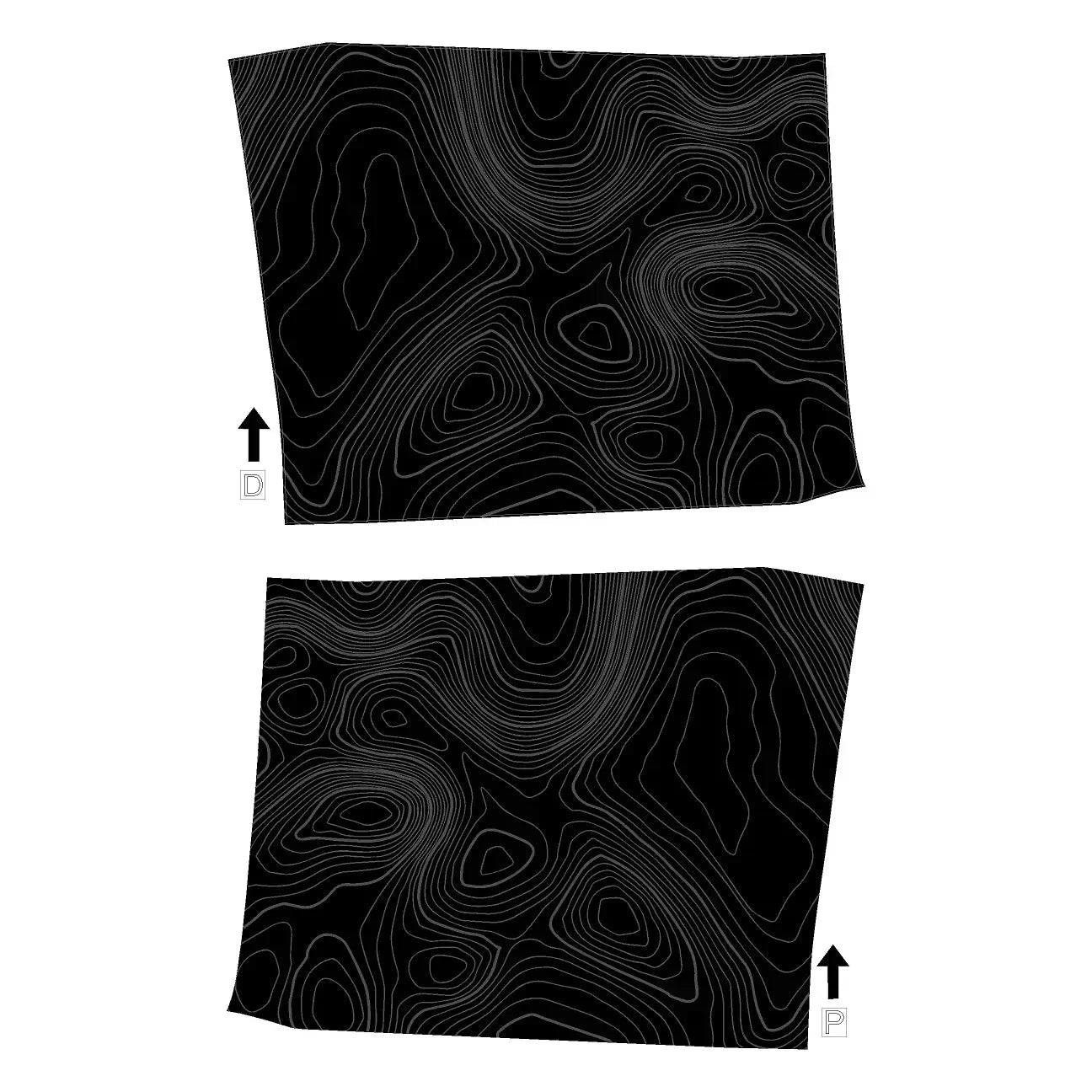 Topographic Interior Door Handle Overlays - 2024+ Land Cruiser
