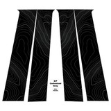 Topographic B Pillar Overlays - 2024+ Tacoma Double Cab / 2025+ 4Runner