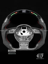 Carismo Steering Wheel For Audi (B8.5 Wheel) - Classic RPM LED - Gloss Carbon - Alcantara